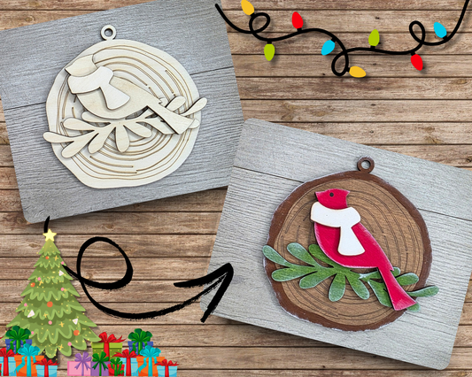 Christmas Bird Ornament | #5043