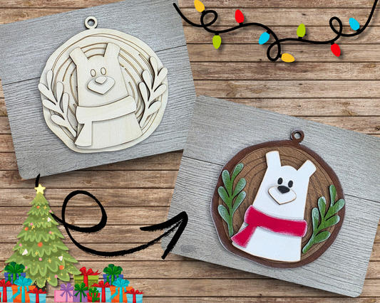 Christmas Polar Bear Ornament | #5041