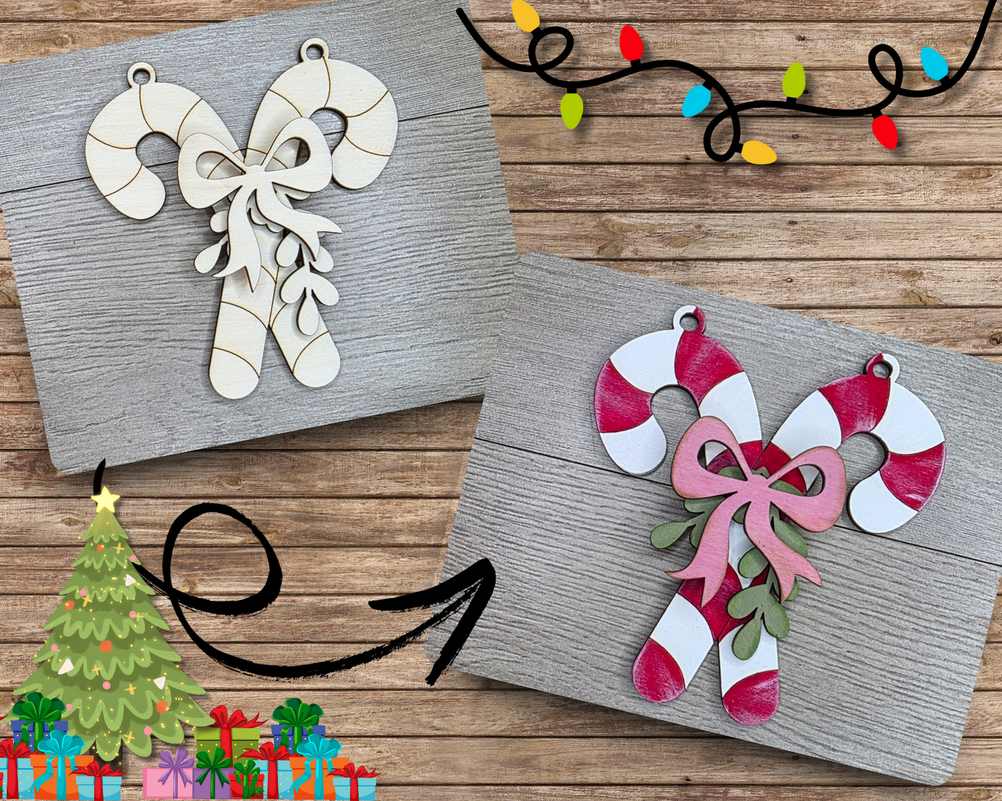 Candy Cane Christmas Ornament | #5015