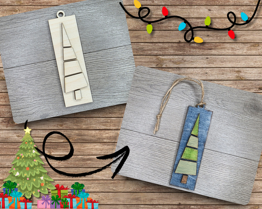 Rustic Christmas Tree Ornament | #2582