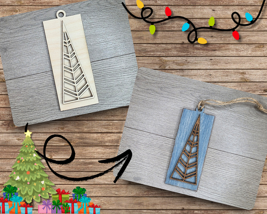 Rustic Christmas Tree Ornament | #2433
