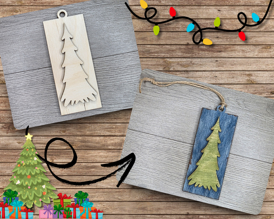 Rustic Christmas Tree Ornament | #2901