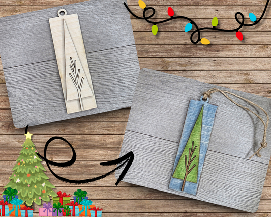 Rustic Christmas Tree Ornament | #2570