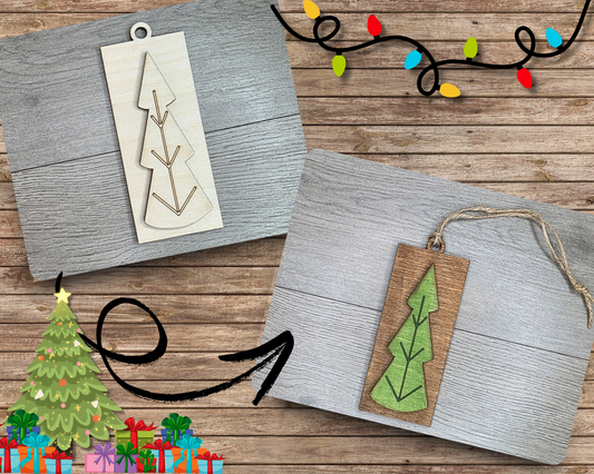 Rustic Christmas Tree Ornament | #5046