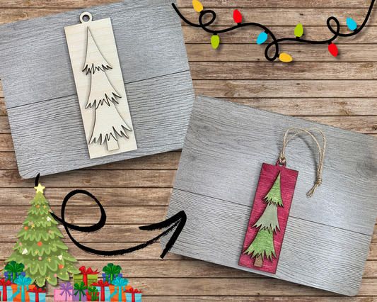 Rustic Christmas Tree Ornament | #2578