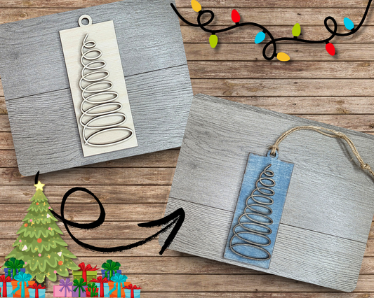 Rustic Christmas Tree Ornament | #2445