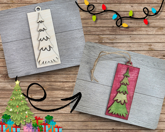 Rustic Christmas Tree Ornament | #2580