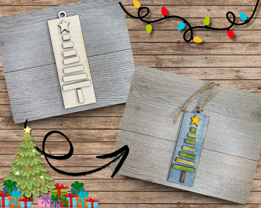 Rustic Christmas Tree Ornament | #2560