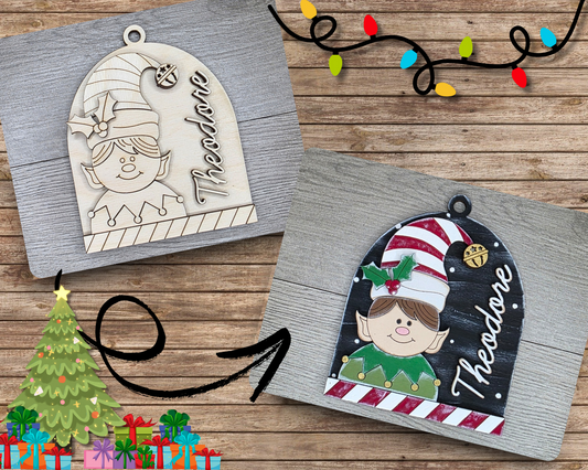Custom Elf Ornament | #5026