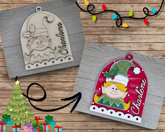 Custom Elf Ornament | #5066