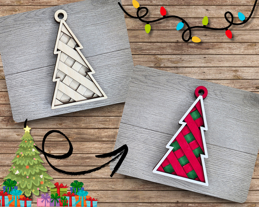 Lattice Christmas Tree Ornament | #5074