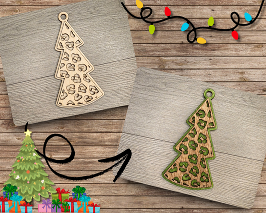Christmas Tree Cheetah Ornament | #5120