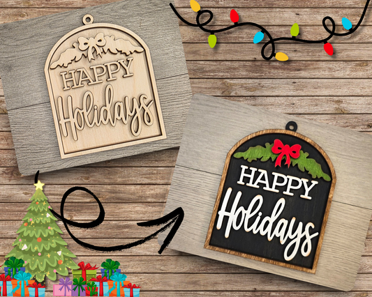 Happy Holidays Christmas Ornament  | #5147
