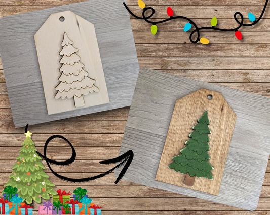 Christmas Tree Tag Ornament | #2993