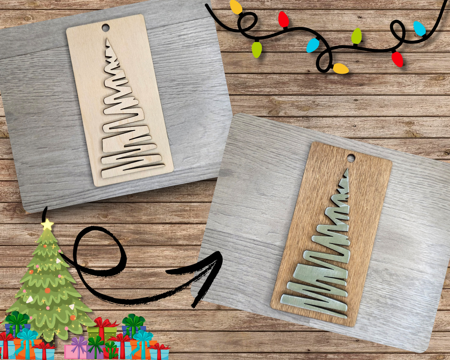 Christmas Tree Tag Ornament | #3563