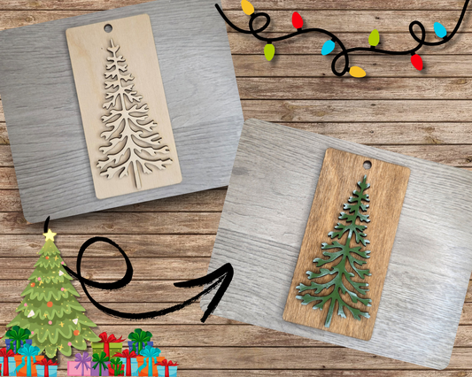 Christmas Tree Tag Ornament | #3022