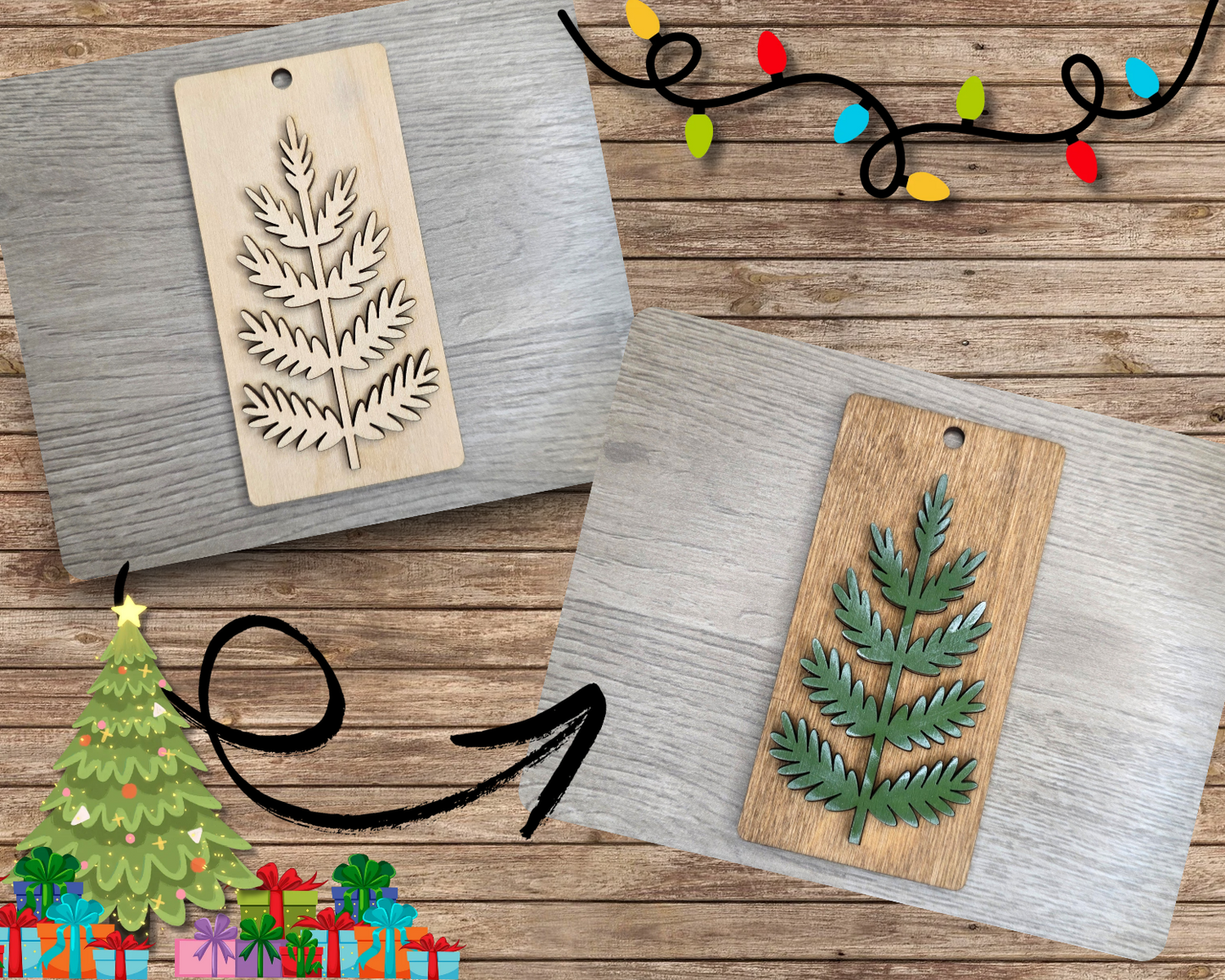 Christmas Tree Tag Ornament | #3017