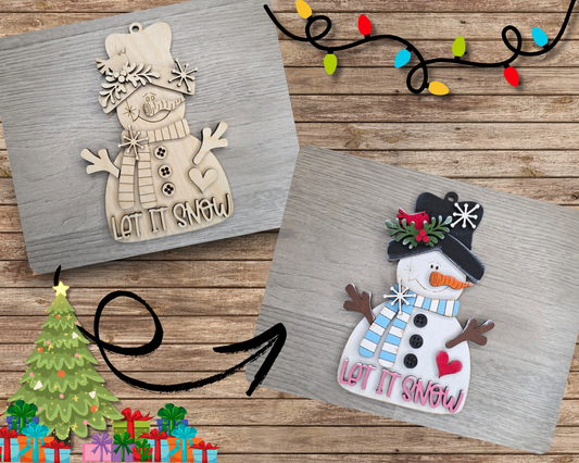 Let it Snow Snowman Ornament | #3505
