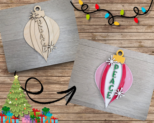 Peace Vintage Christmas Ornament  | #5331