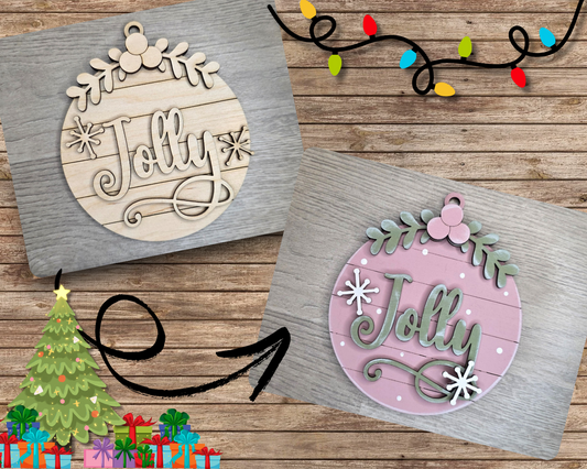 Jolly Christmas Ornament  | #5329