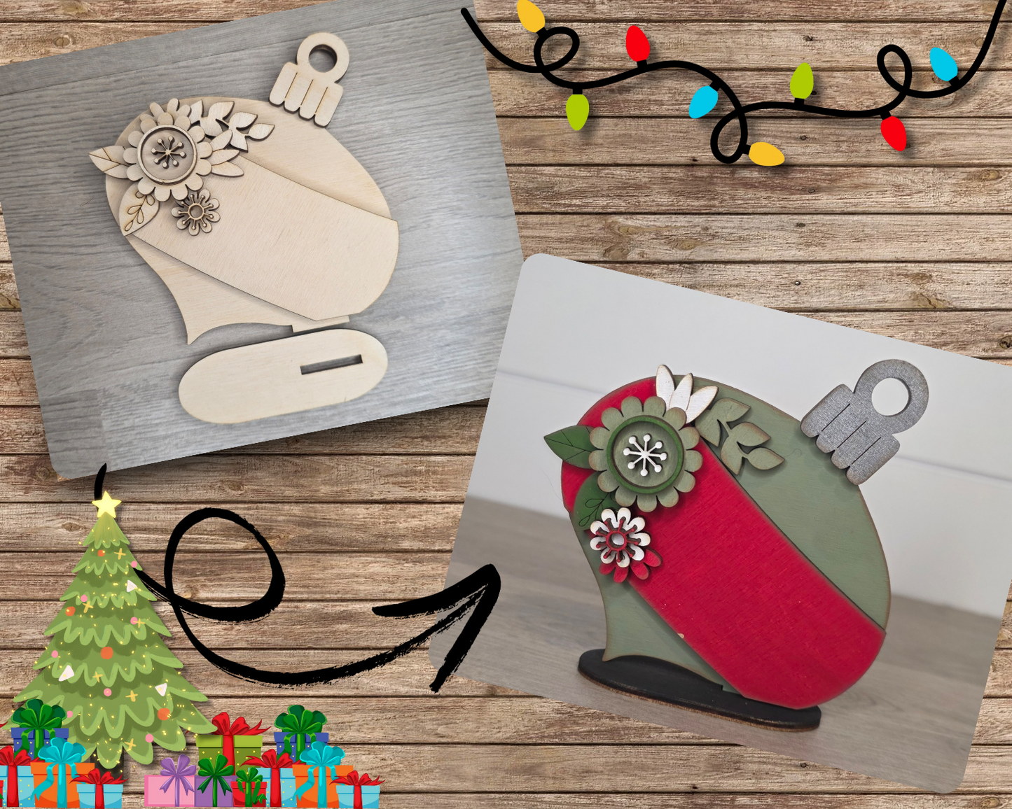 Christmas Ornament Shelf Sitter | #5342