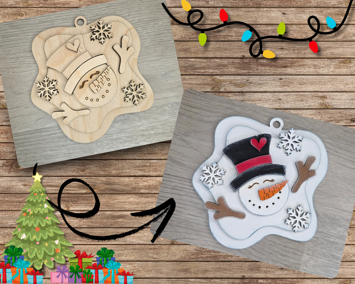 Melted Snowman Ornament | #3508