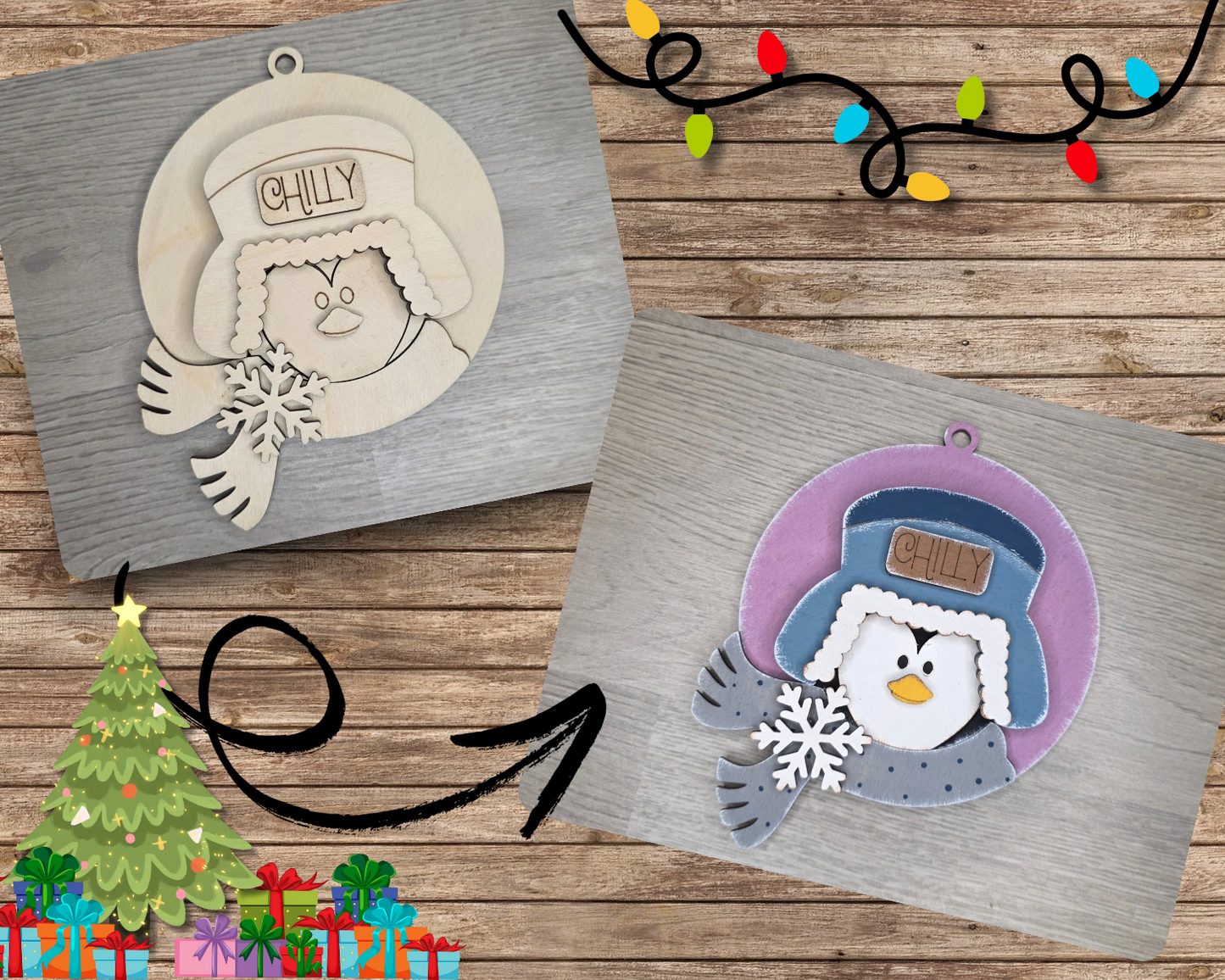 Penguin Christmas Ornament | #5255