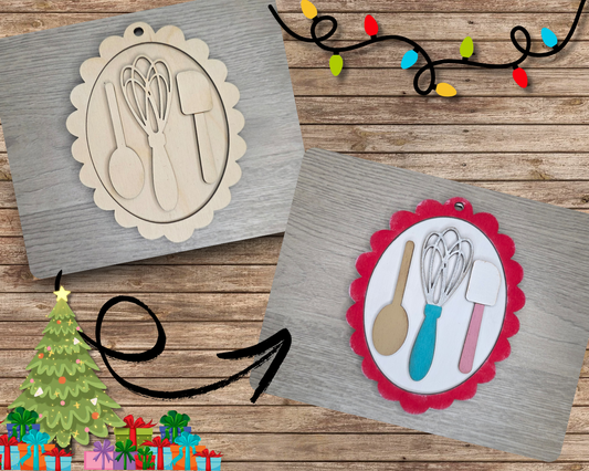 Christmas Cooking Utensil Ornament | #5355