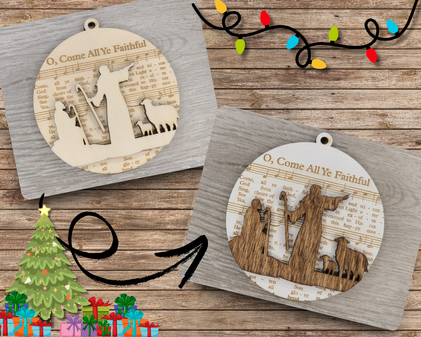 O Come all ye Faithful Ornament | #3877