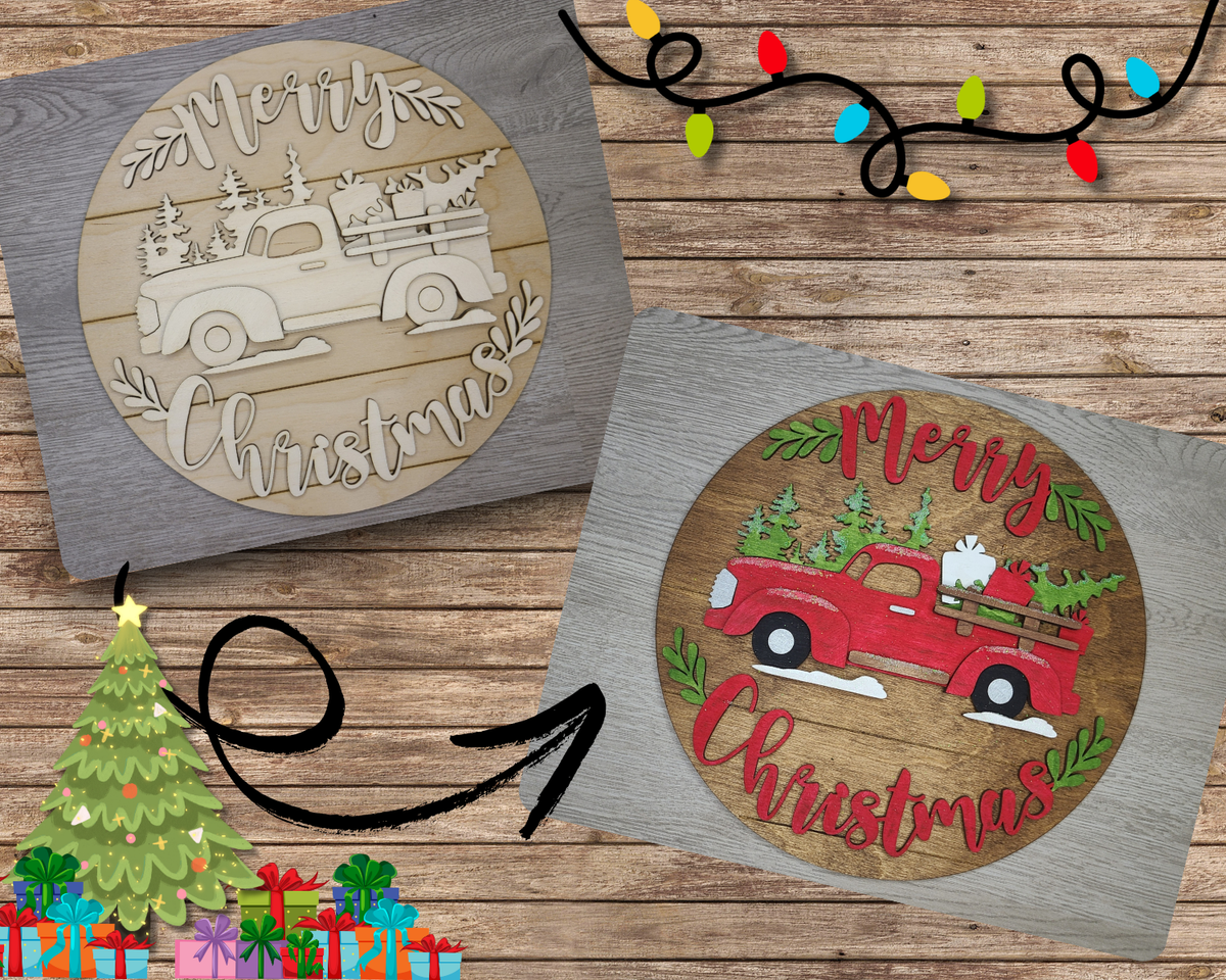 Merry Christmas Truck | #3575