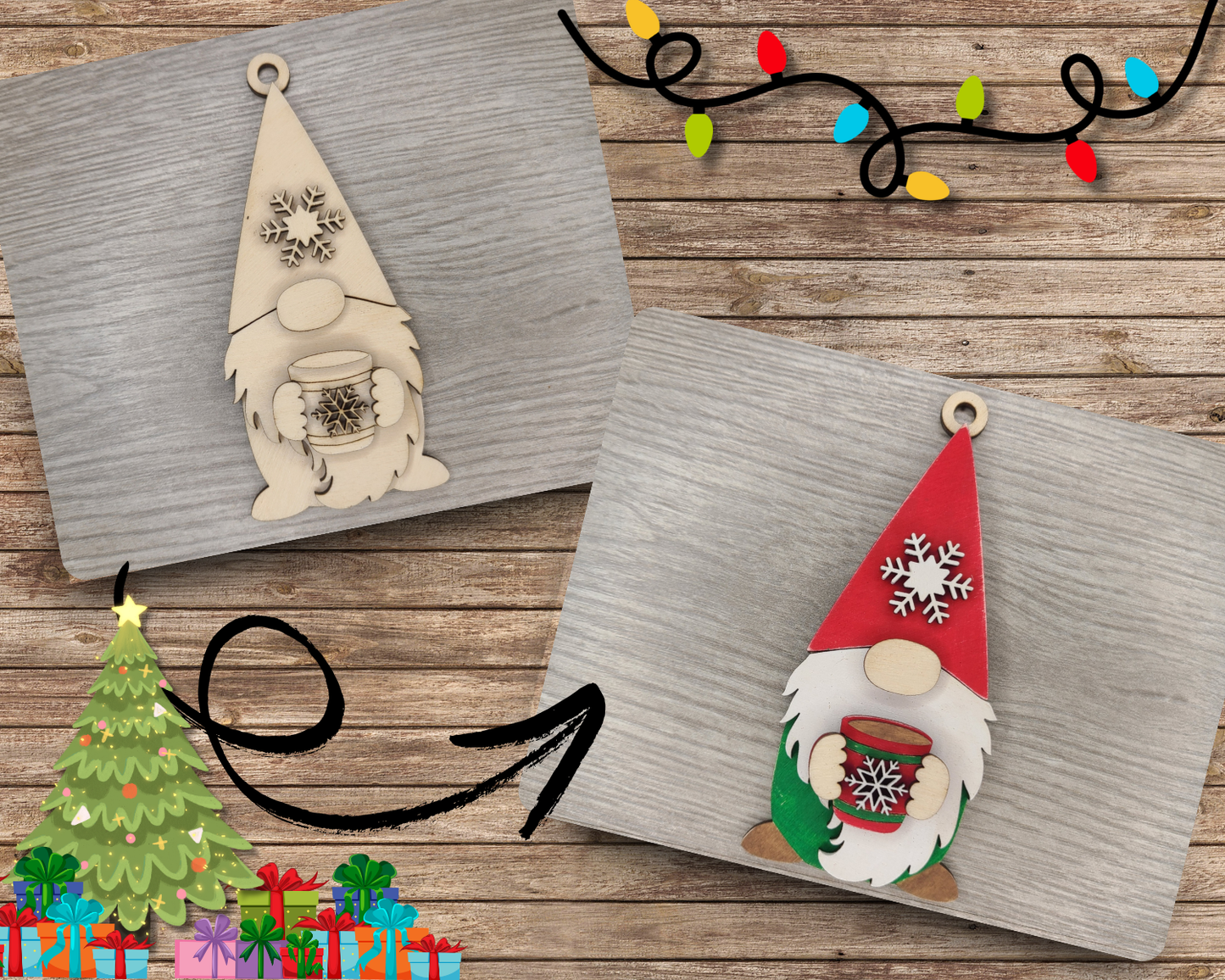 Christmas Gnome Ornament | #3839
