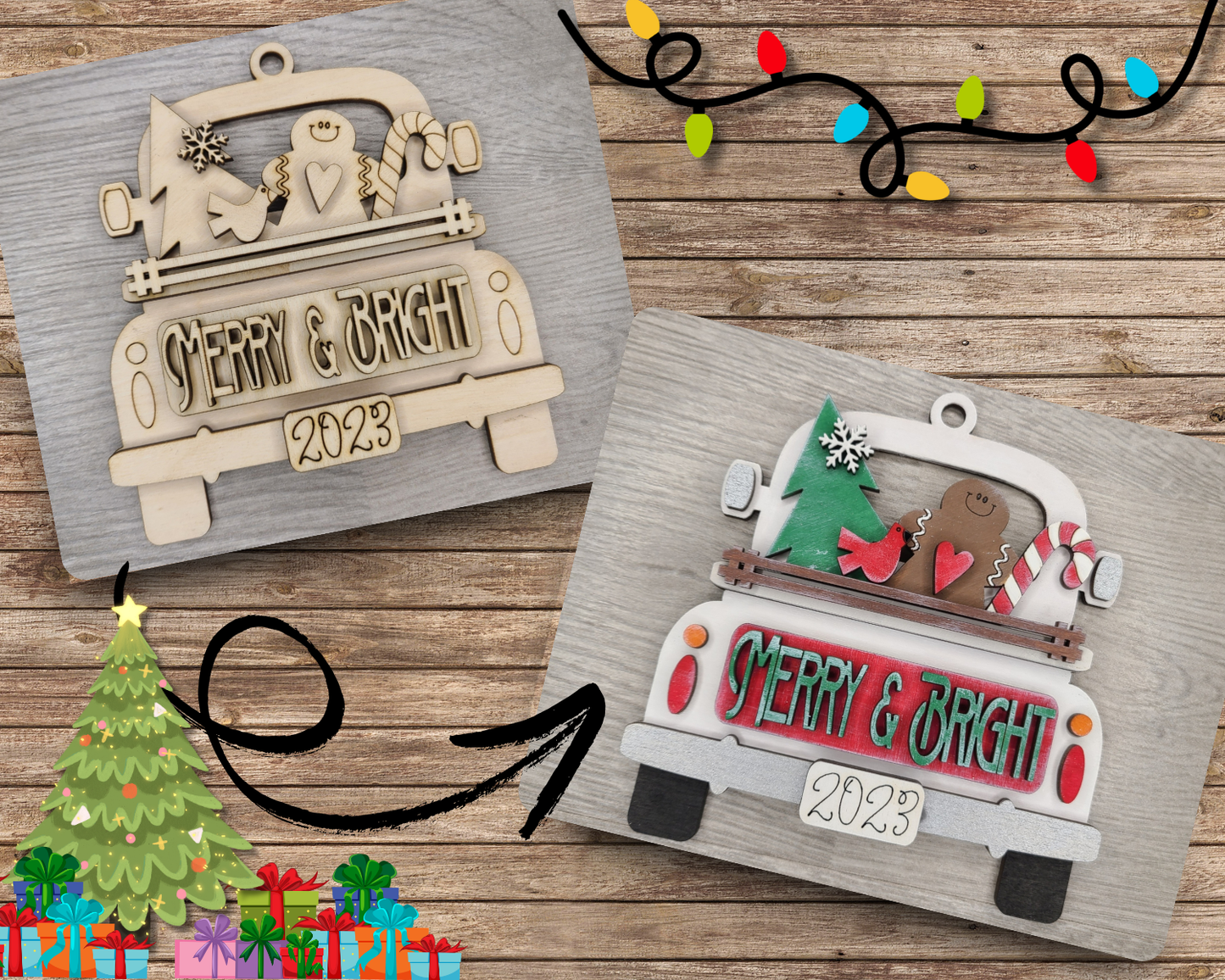 Christmas Truck Ornament | #3947