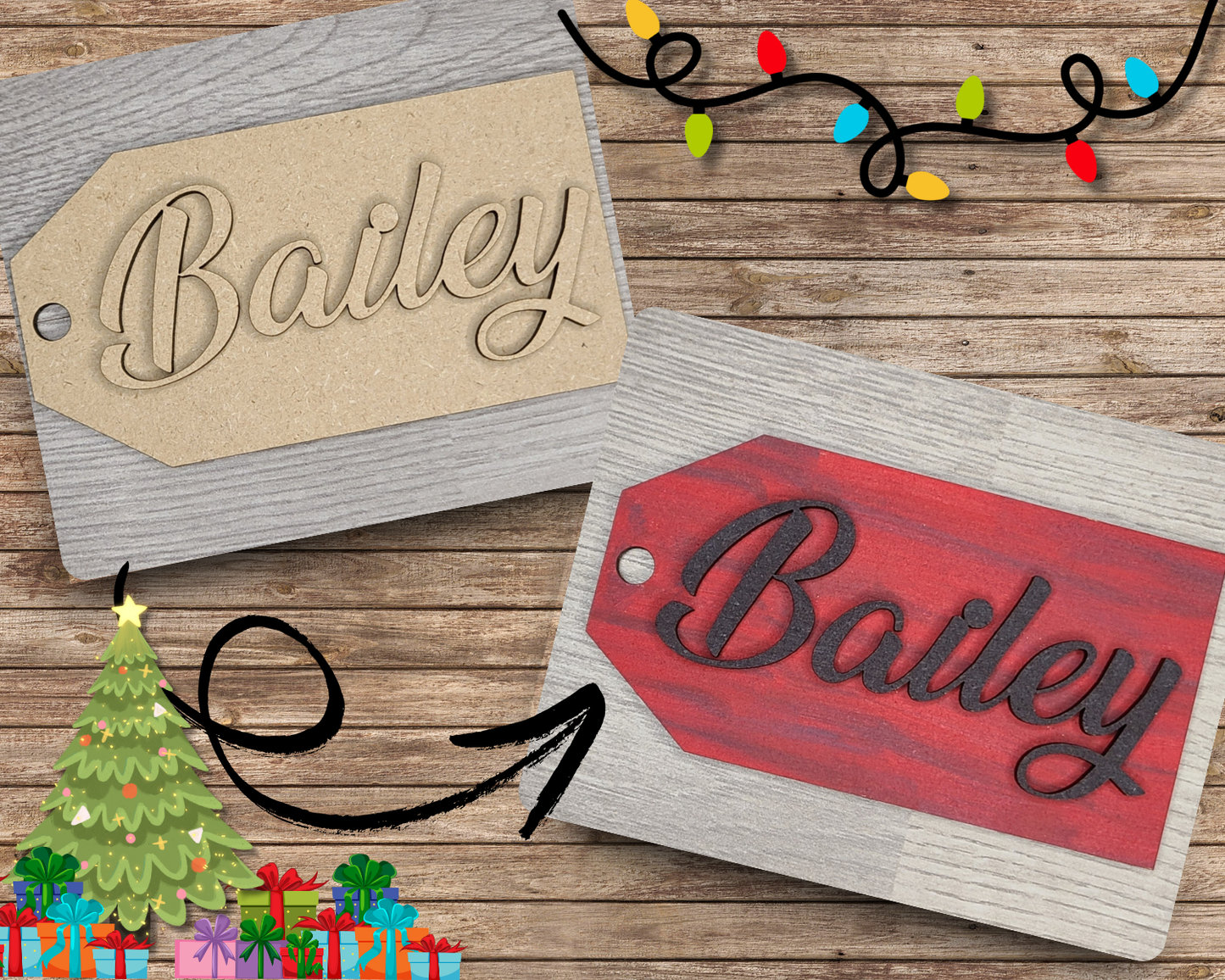 Custom Christmas Stocking Tag | #3186