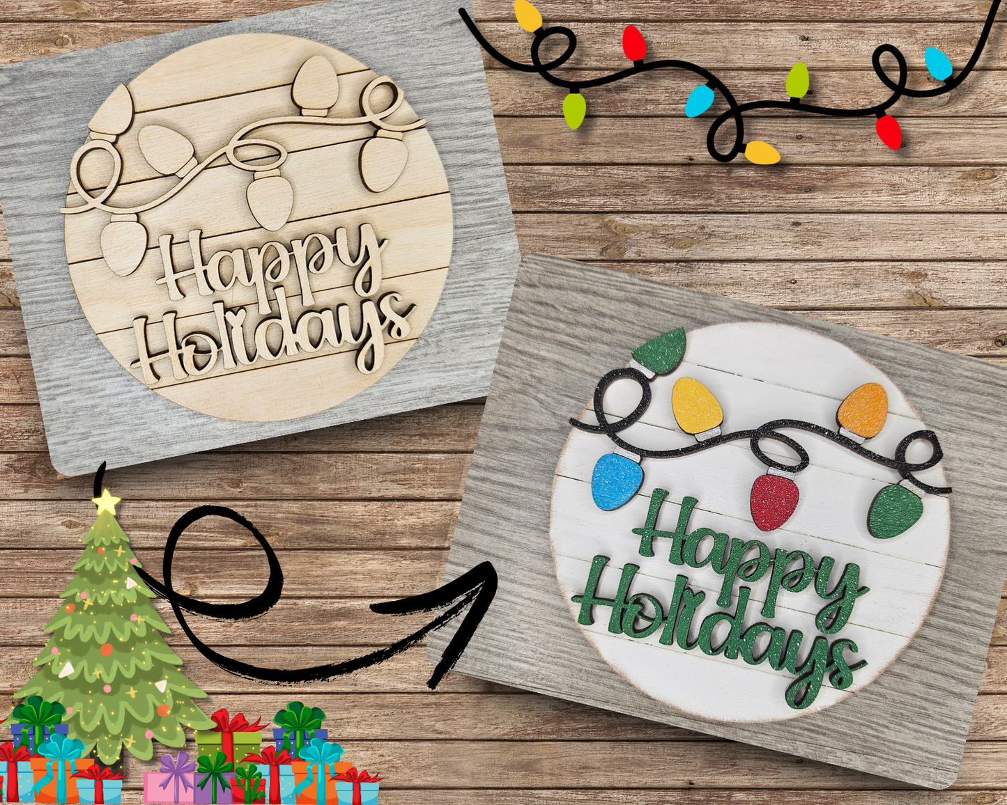 Happy Holidays Sign | #2427