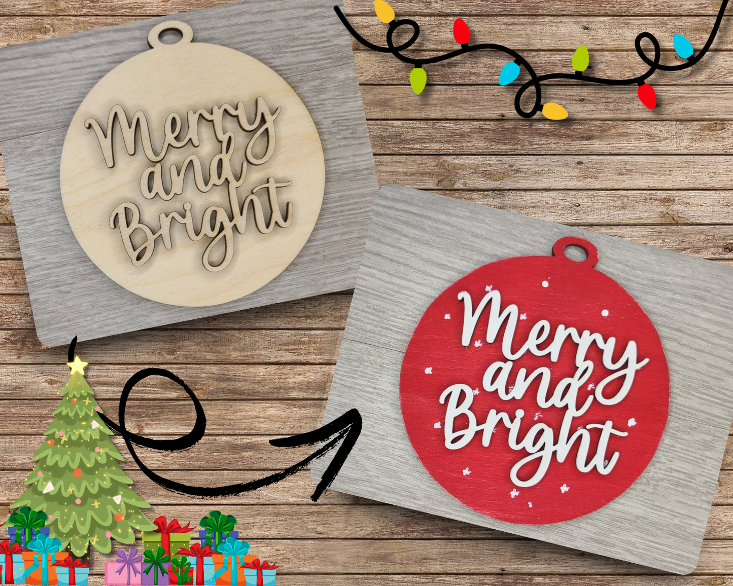 Merry & Bright Ornament | #3355
