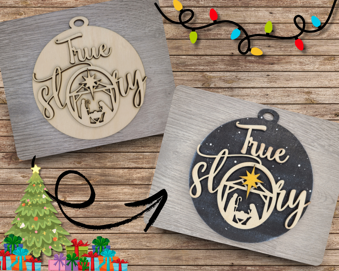 True Story Nativity Ornament | #3890