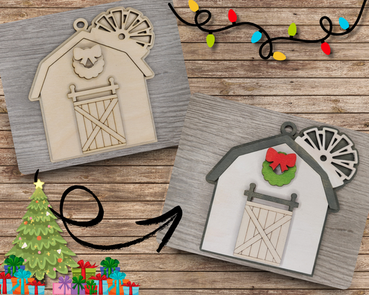 Christmas Barn Ornament | #3820