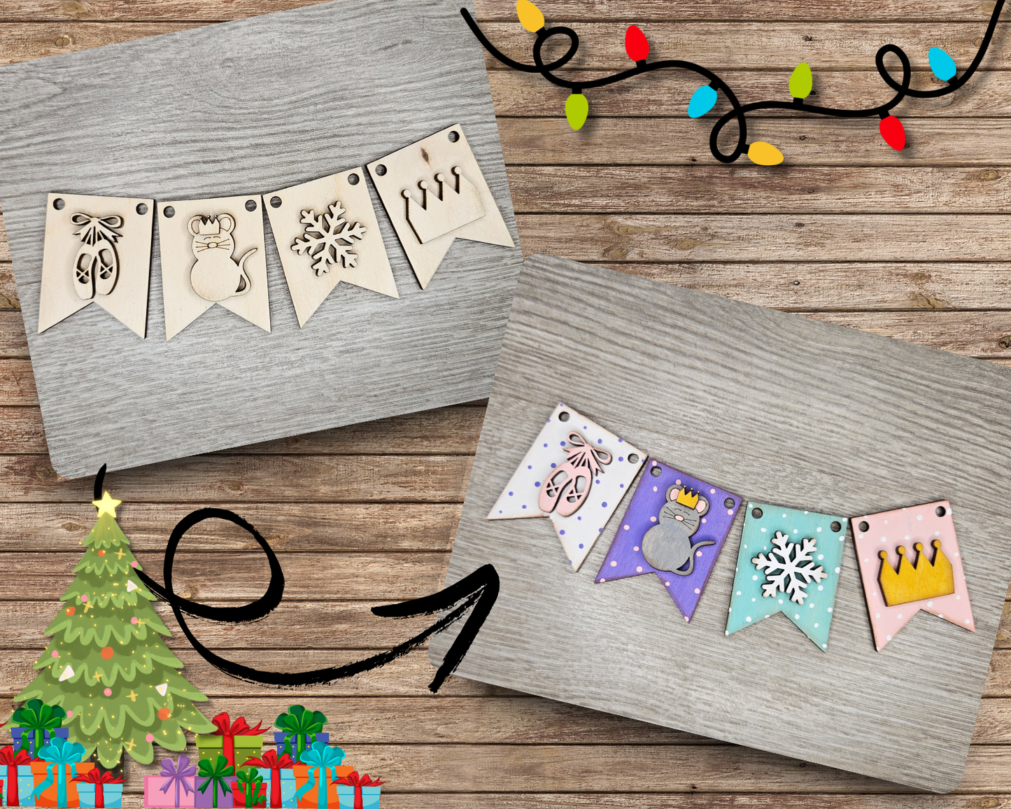 Nutcracker Christmas Bunting | #4390
