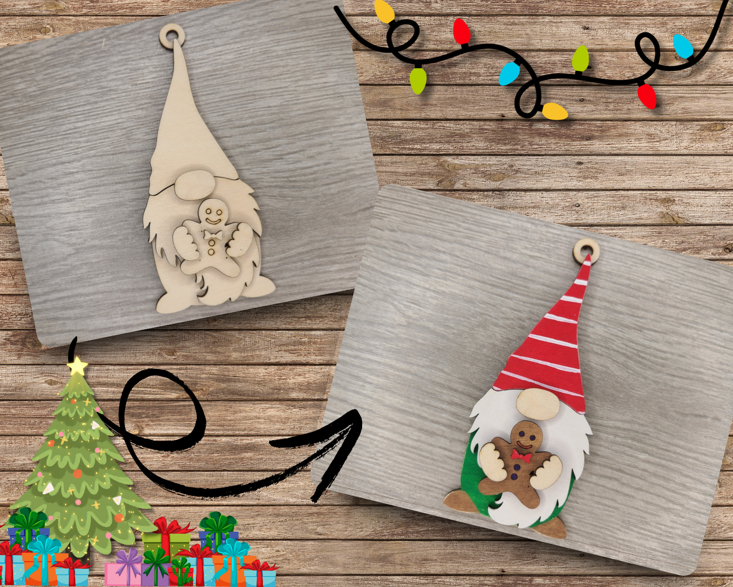 Christmas Gnome Ornament | #3837