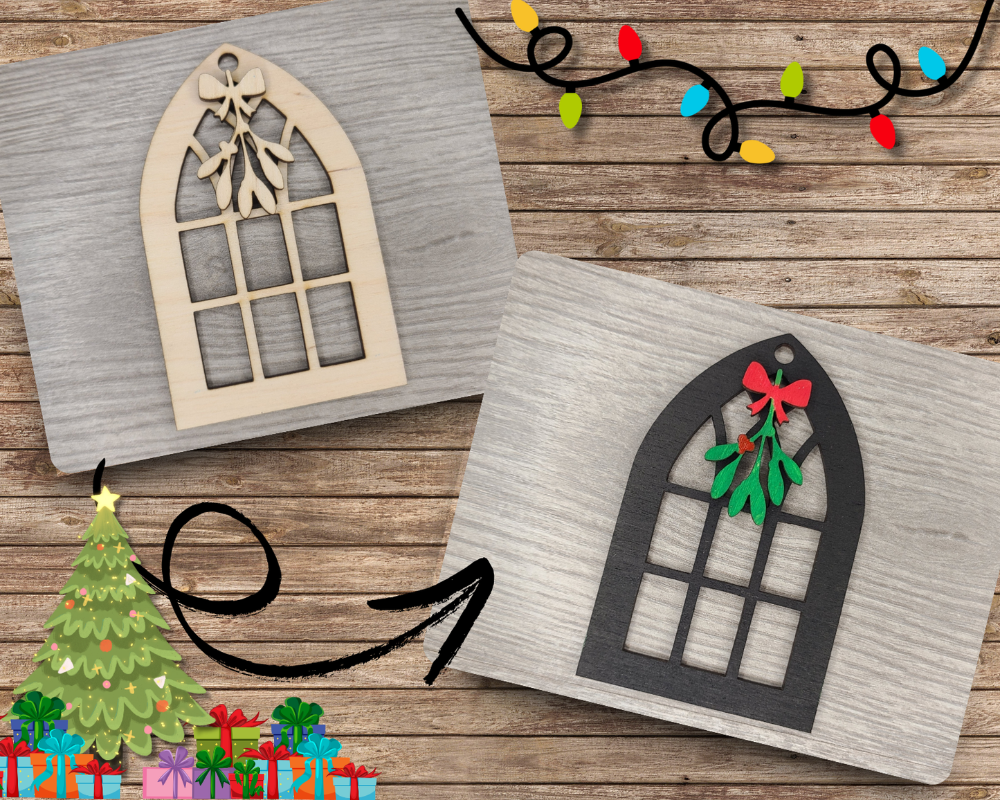 Church Window Christmas Ornament | #3822