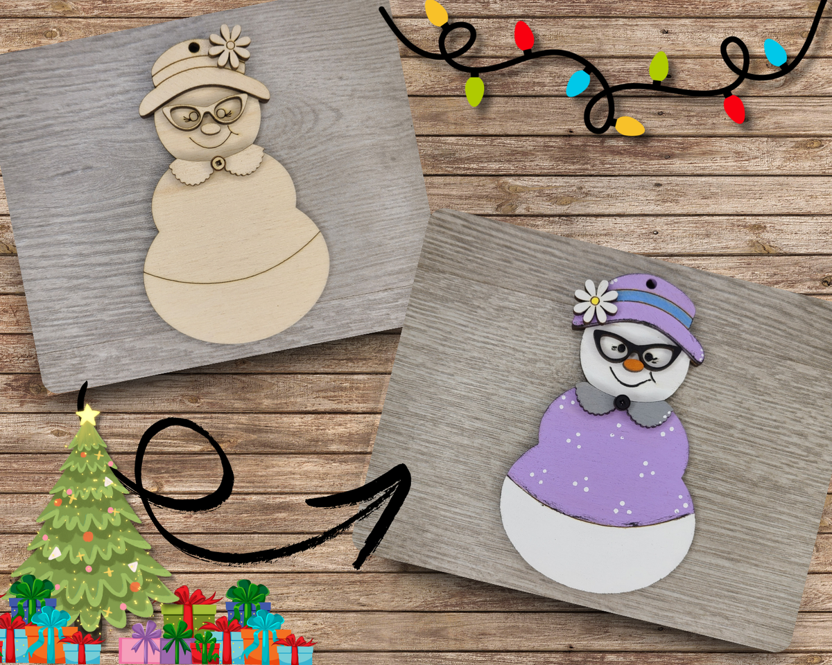 Grandma Snowman Ornament | #3673