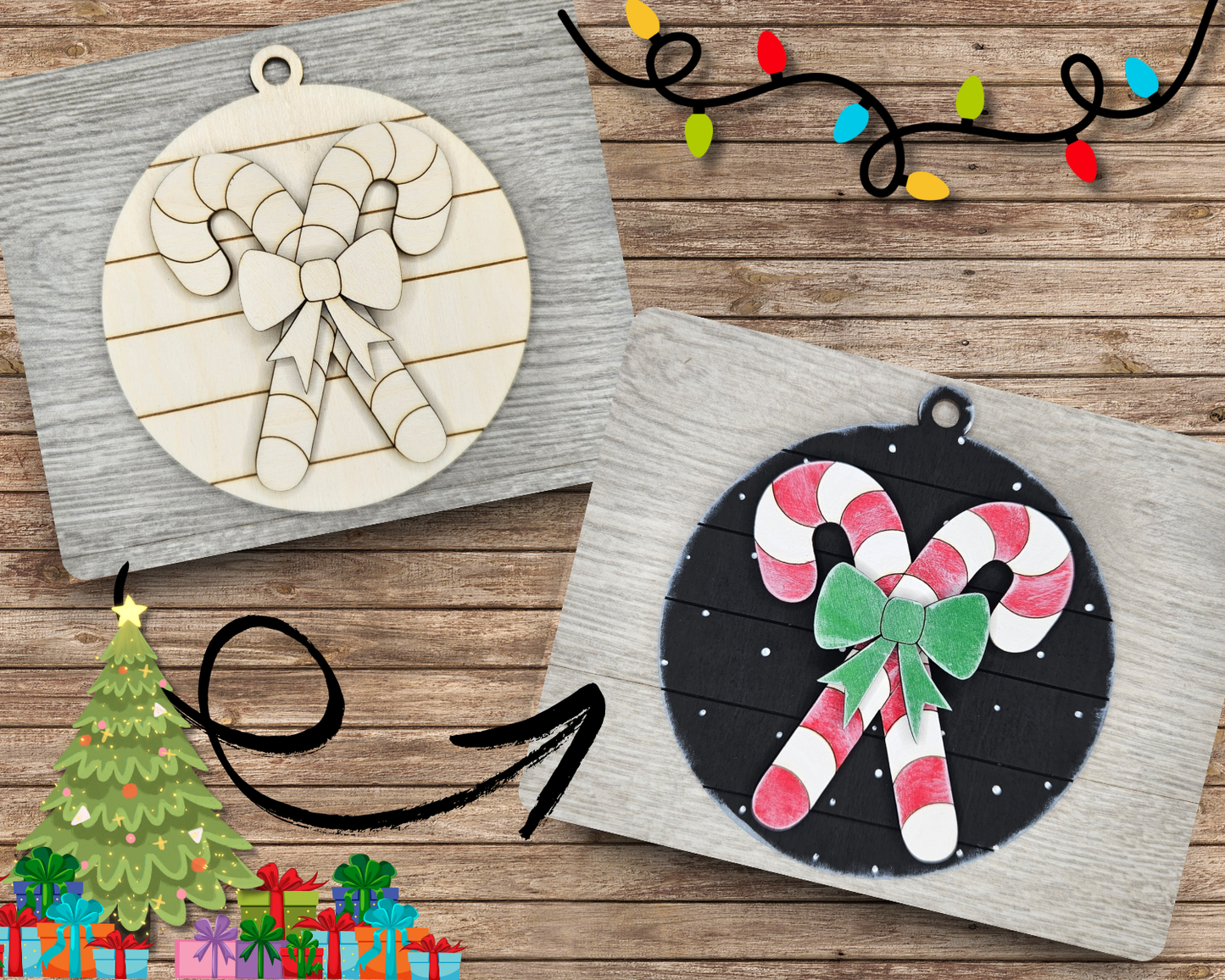 Candy Cane Christmas Ornament | #4109