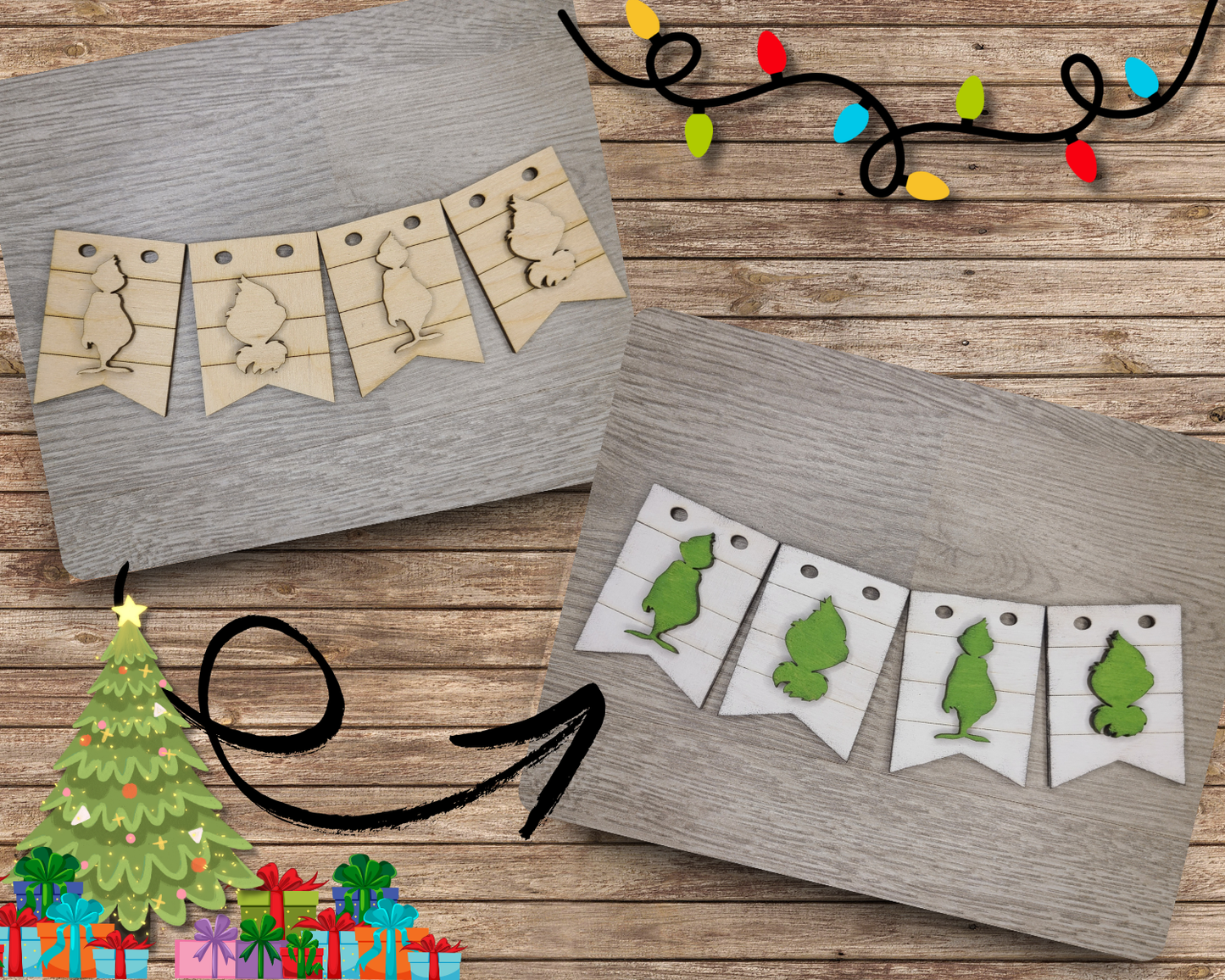 Grinch Bunting | #2830