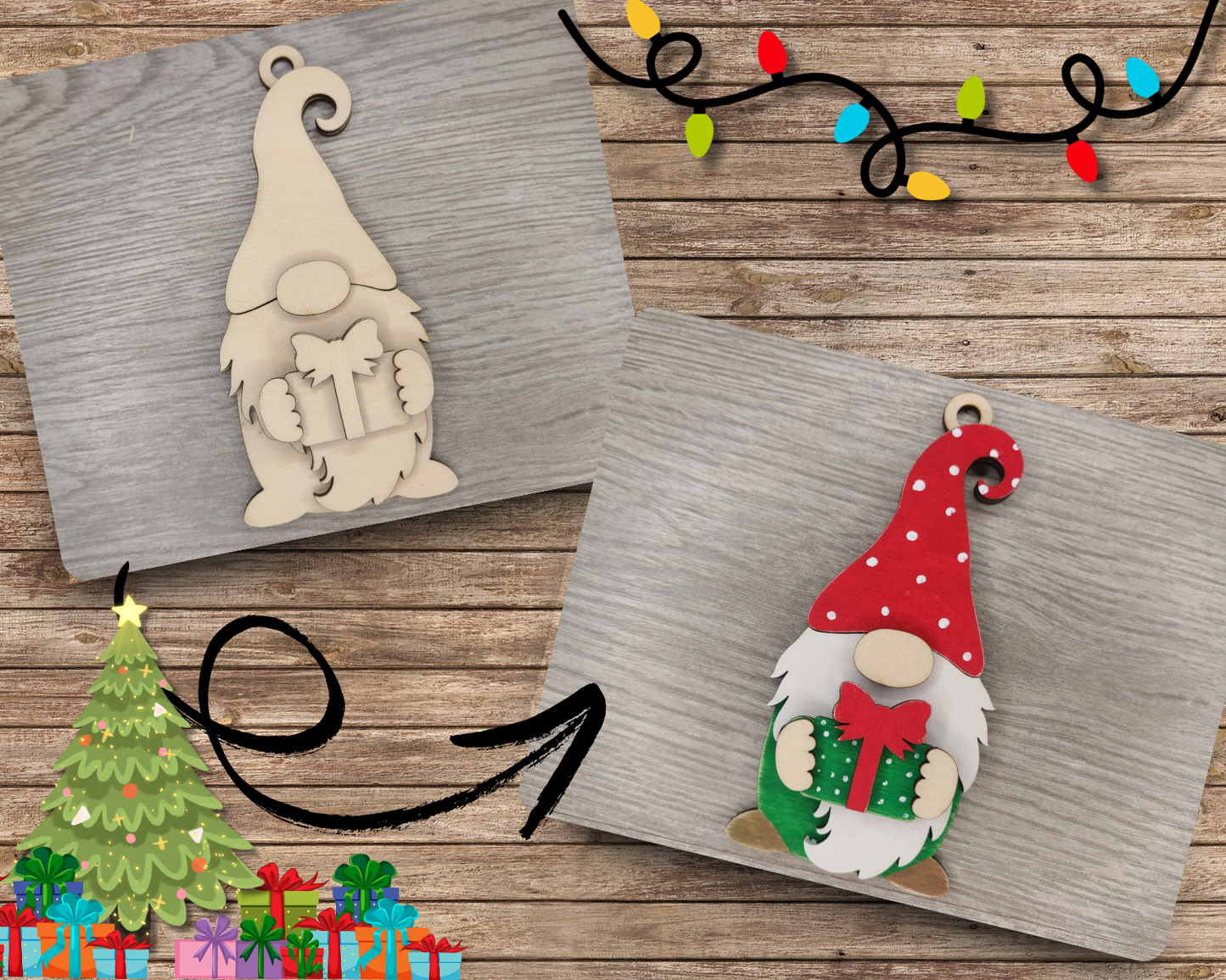 Christmas Gnome Ornament | #3836