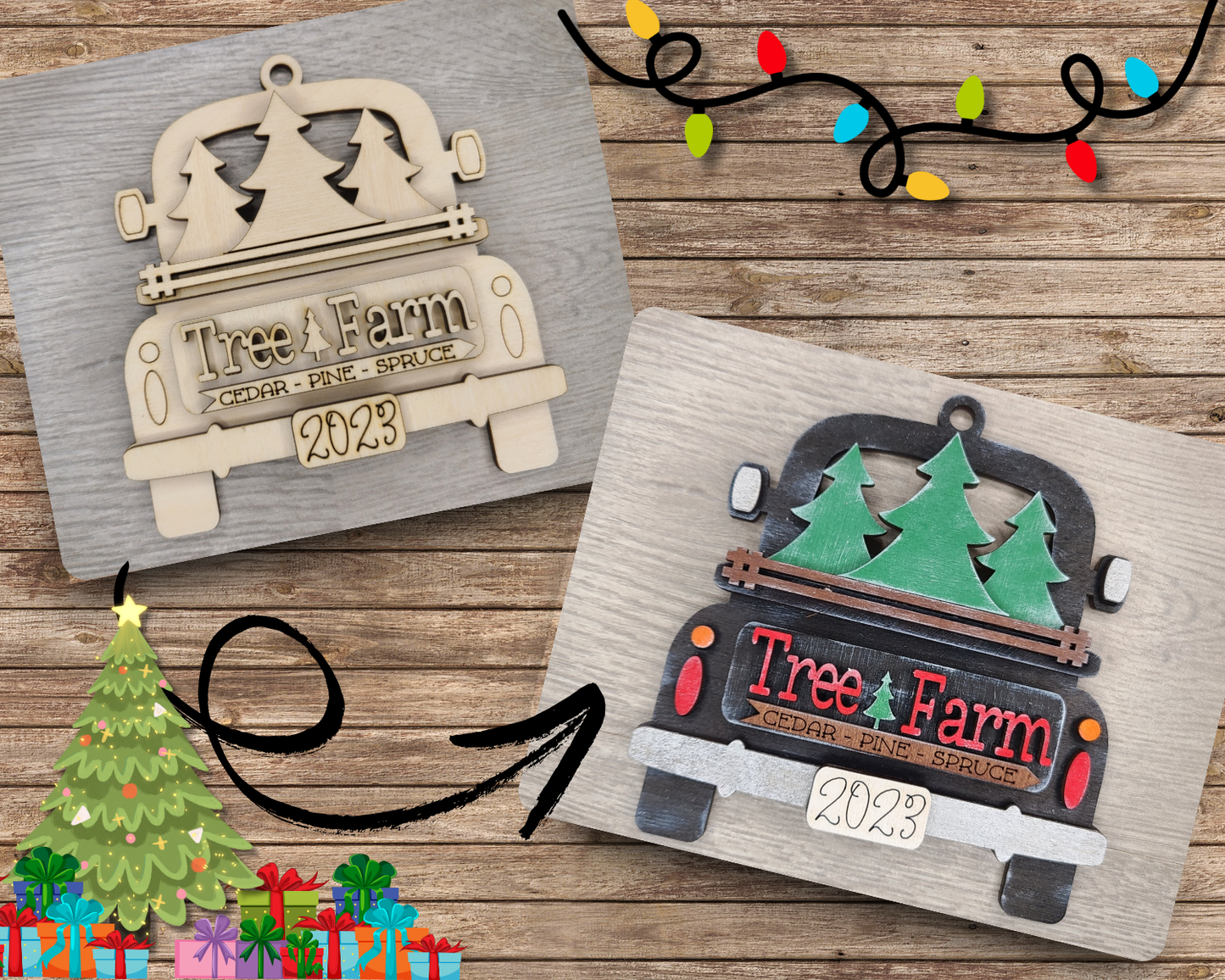 Tree Farm Truck Ornament | #3879