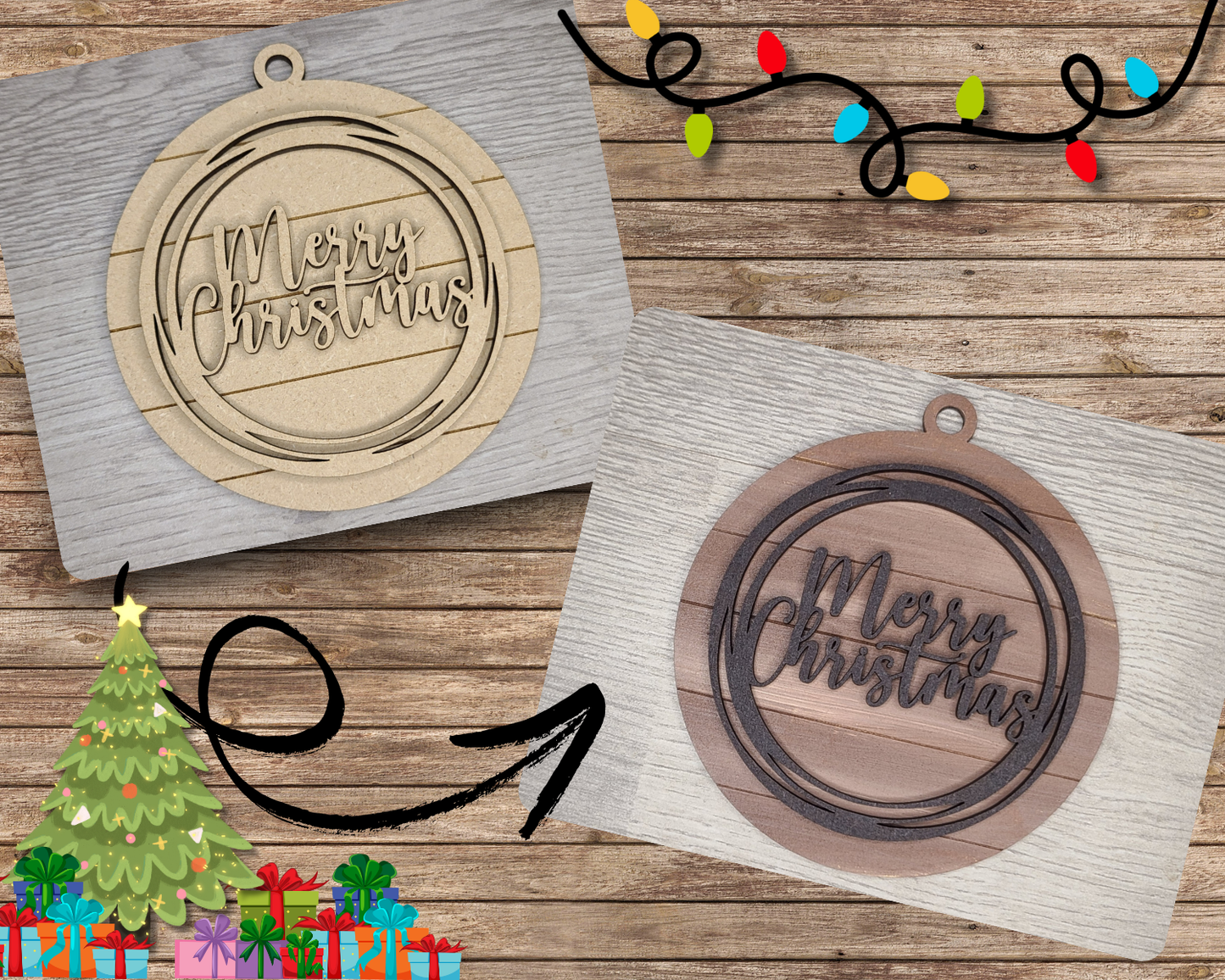 Merry Christmas Ornament | #3181