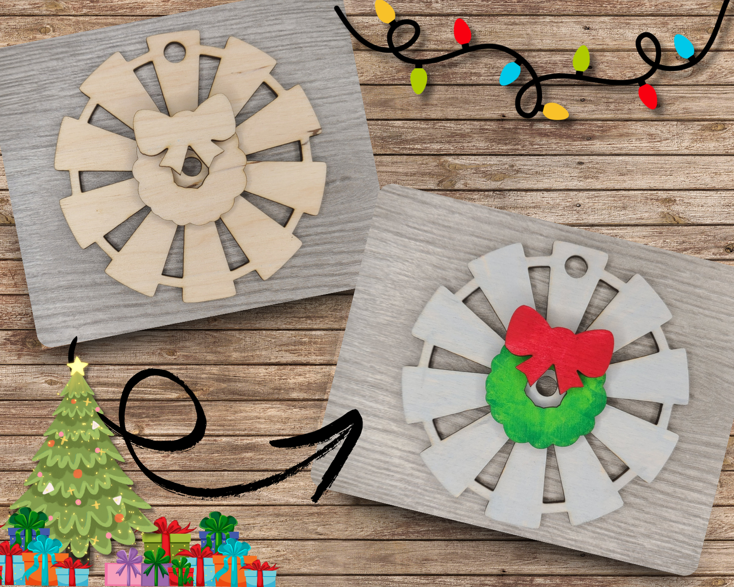Farm Windmill Ornament | #3821