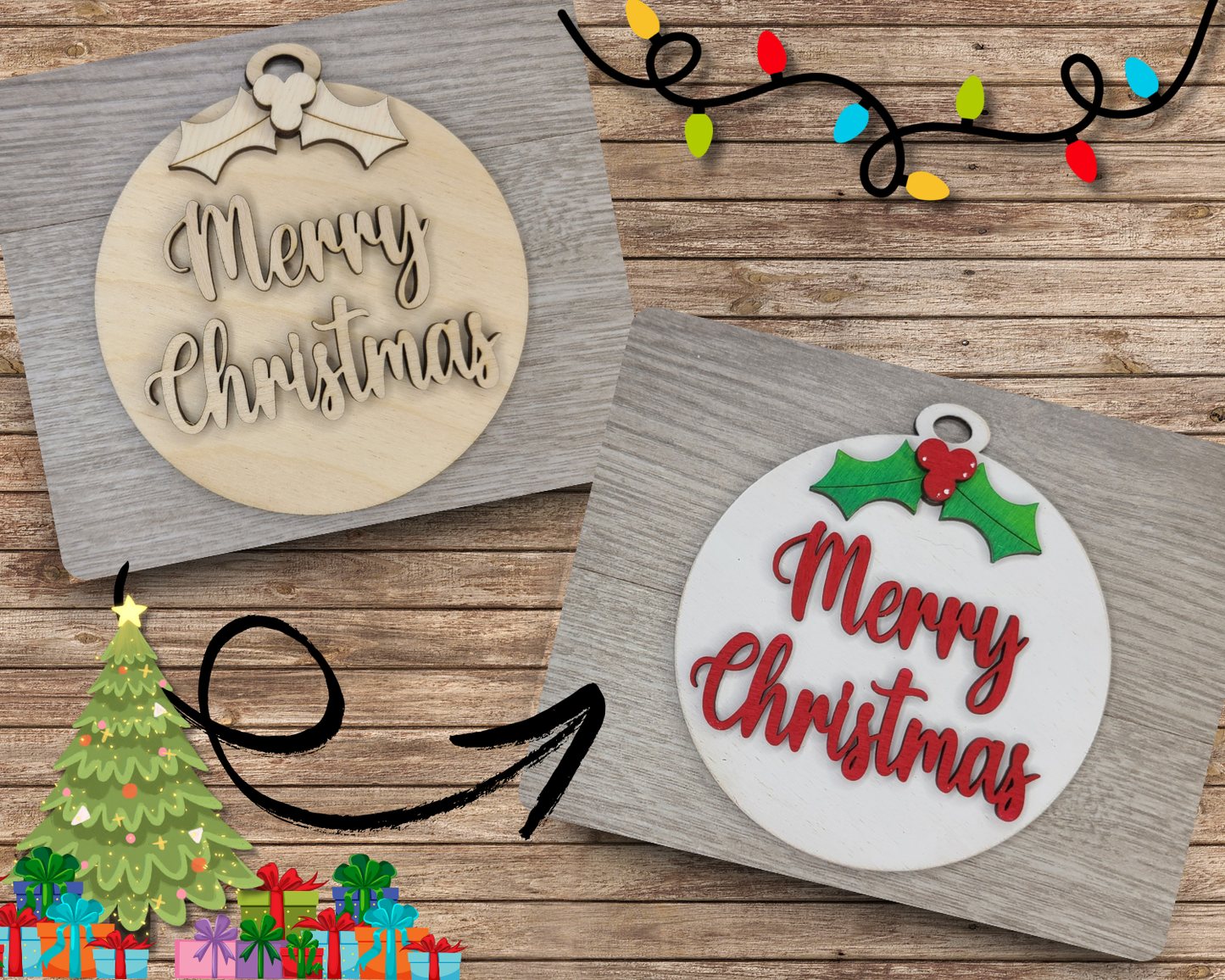Merry Christmas Ornament | #3354