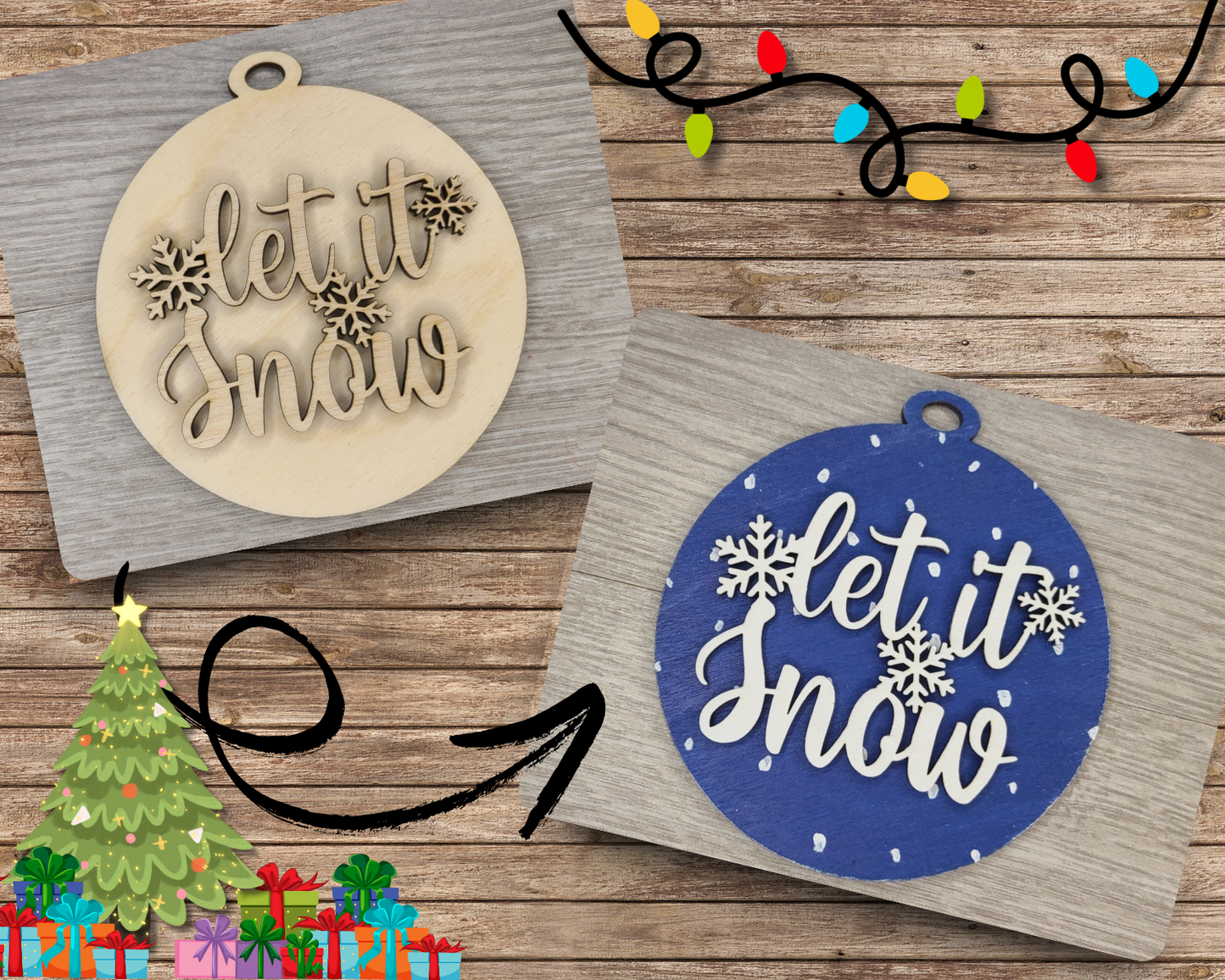 Let it Snow Christmas Ornament | #3357