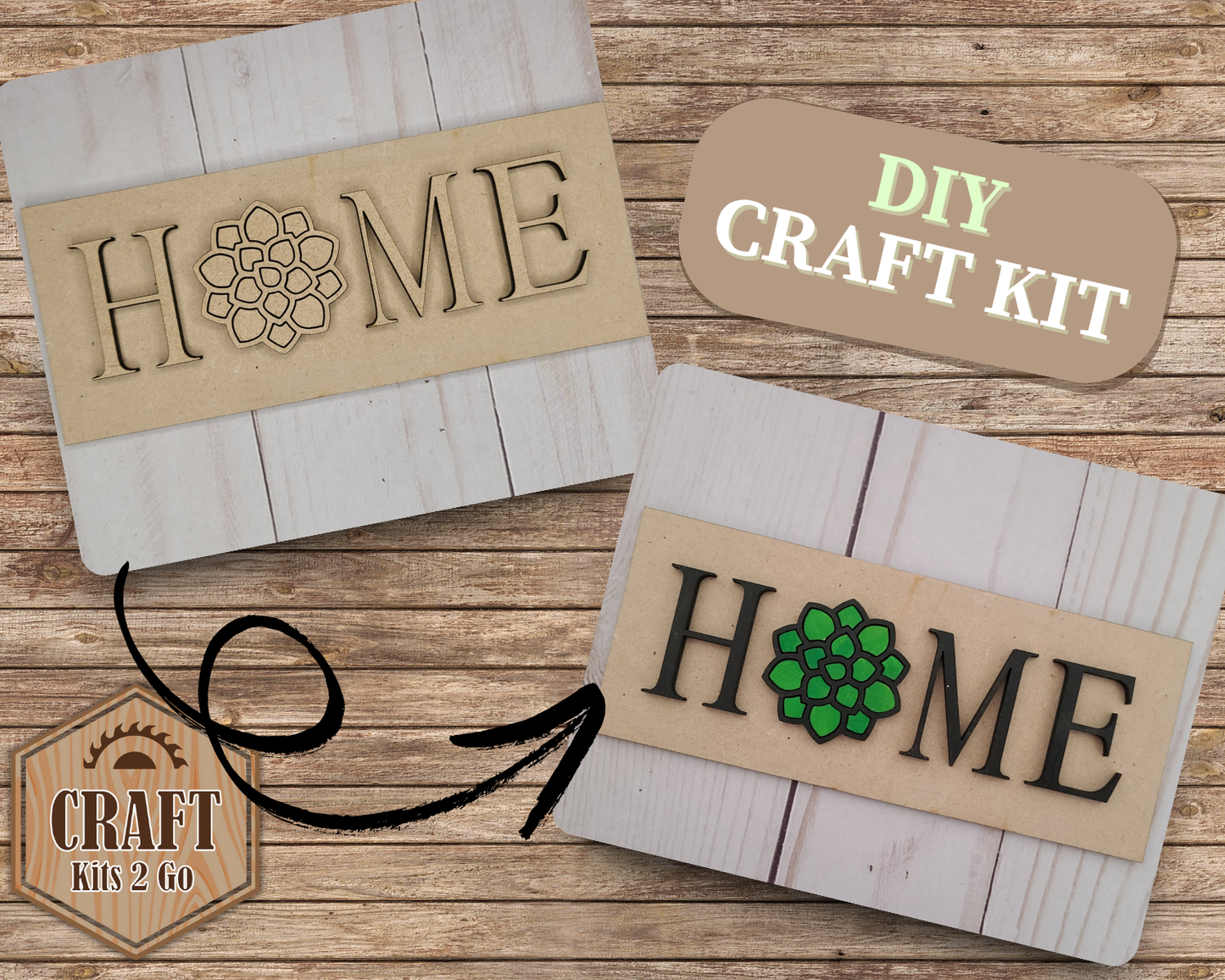 Succulent Home Sign | #2616